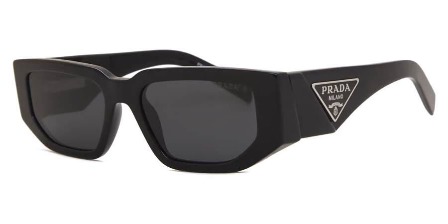 Prada PR 09ZS 1AB5S0 Rectangle Black Sunglasses